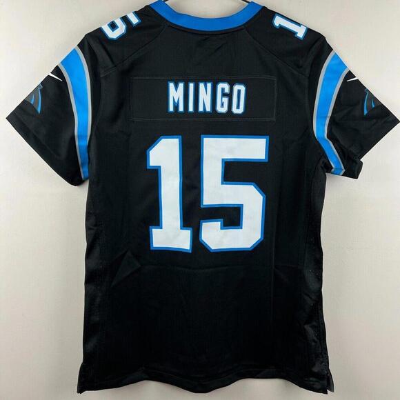 New Women's Nike #15 Jonathan Mingo Black Carolina Panthers Game Jersey Size M - Picture 3 of 8